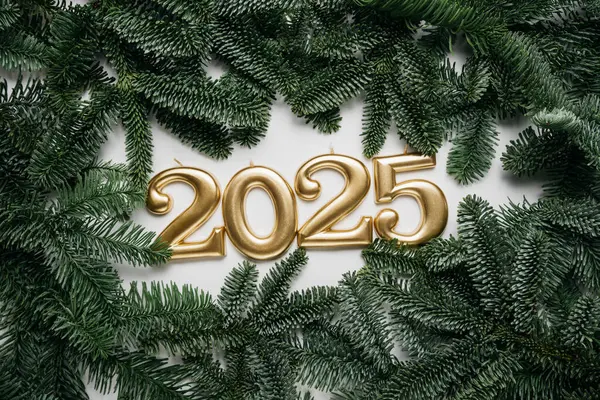Latar Belakang Liburan Selamat Tahun Baru 2025 Angka Tahun 2025 — Stok Foto