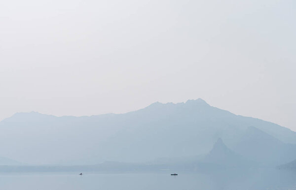 misty morning on the lake