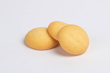 Kurabye kurabiyeleri beyaz arkaplanda