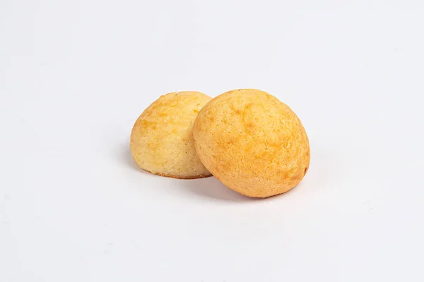 Shortbread Cookies Kurabye Bílém Pozadí — Stock fotografie