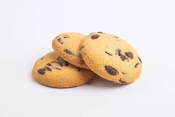Biscoitos Shortbread Kurabye Fundo Branco — Fotografia de Stock