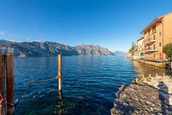 マルセシーヌ町からガルダ湖 Lago Garda のパノラマビュー ヴェローナ県 イタリア ヴェネト州 南ヨーロッパ ロンバルディア州とトレンティーノ アルト — ストック写真