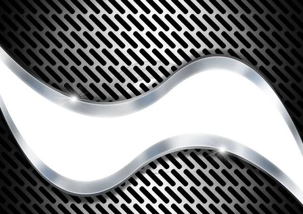 Промышленность Металлическая Решетка Хромированные Кривые Изолированы Белом Фоне Копировальным Пространством — стоковое фото