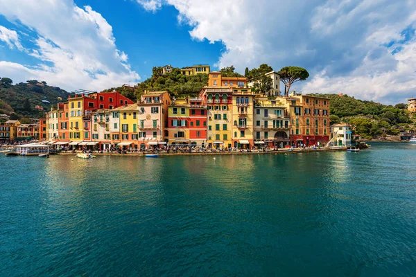 Słynna Wioska Portofino Luksusowy Kurort Turystyczny Prowincji Genua Liguria Włochy — Zdjęcie stockowe