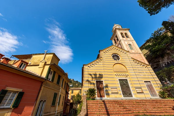 Portofino Chiesa Divo Martino Stile Romanico Lombardo Xii Secolo Martino — Foto Stock