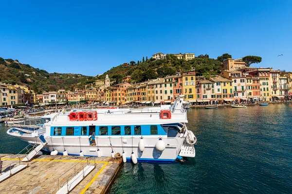 Berühmtes Dorf Portofino Luxuriöser Ferienort Der Provinz Genua Ligurien Italien — Stockfoto