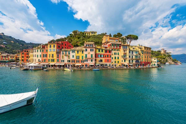 Stadsgezicht Haven Van Portofino Luxe Toeristenoord Provincie Genua Ligurië Italië — Stockfoto