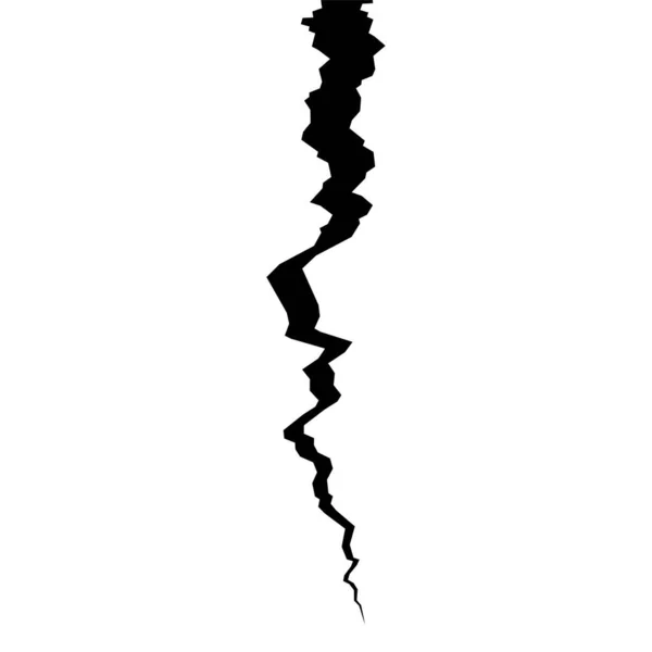 Fissure Sismique Surface Fissurée Vibrations Sismiques Destruction Béton Endommagé Symbole — Image vectorielle
