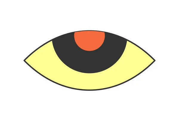 Ретро Бохо Открытым Глазом Психоделический Пародийный Стиль Хиппи Минимальным Дизайном — стоковый вектор