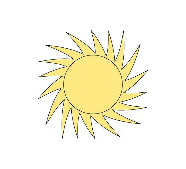 Стиль Retro Groovy Сияющее Солнце Психоделический Хиппи Старый Солнечный Абстрактный — стоковый вектор