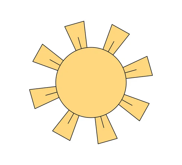 Ретро Гроустого Стилю Блискуче Сонце Психоделічний Хіпі Старий Сонячний Елемент — стоковий вектор