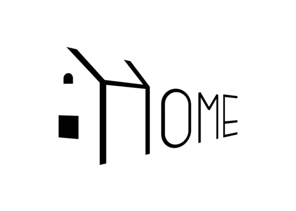 Шаблон Перспективного Дизайну Домашнього Лінійного Логотипу Компанії Нерухомості Розробка Концепції — стоковий вектор