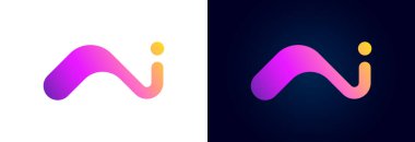 Dijital geometrik tasarımlı fütüristik yapay zeka logosu. Yapay zekayı, makine öğrenmesini ve yeniliği temsil eden vektör sembolü. Markalaşma, teknoloji şirketleri veya LLM kavramları için ideal.