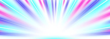 Enerji patlaması ile soyut hareket izleri. Parlak mor ışık çizgileri ve radyal perspektif hız ve fütüristik hareketi artırır. Yarış, spor ve dijital arkaplan için ideal.