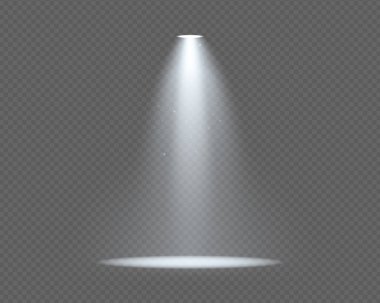 Sahne ışığı karanlık sahnede parlayan bir etki yaratıyor. Parlak ışık ışını, projektör parıltısı ve şeffaf parlaklığın temsili. Konser, tiyatro, kulüp veya festival sahneleri için ideal.