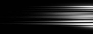 Siyah arka planda gümüş bulanıklığı ve neon parıltısı olan beyaz ışık izi. Enerji patlaması ve hareket çizgisi ile gelecekçi plazma ışını etkisi. Teknoloji posterleri veya dijital tasarım vektörü çizimi.