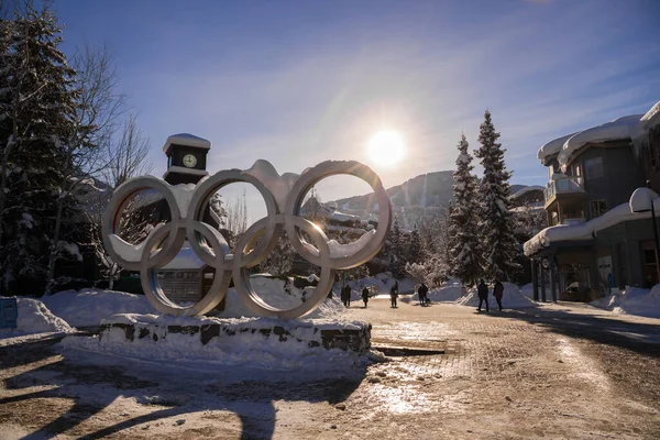 stock image Olympic village - sculpture-monument 