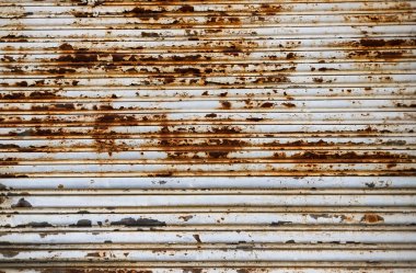 Soyut endüstriyel tüfek paslı metal duvar dokusu yatay arkaplan