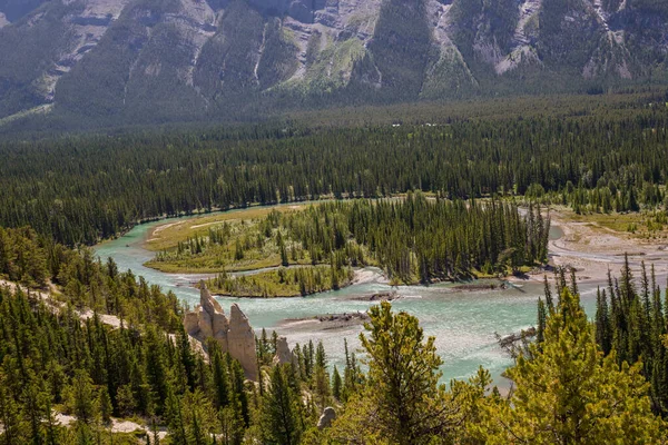 Canada Landschap Banff National Park Alberta Zomervakantie Naar Bergen Prachtige — Stockfoto