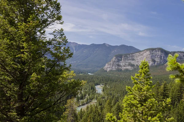 Mountain Road Canadian Rockies Banff National Park Montagne Cascade Près — Photo