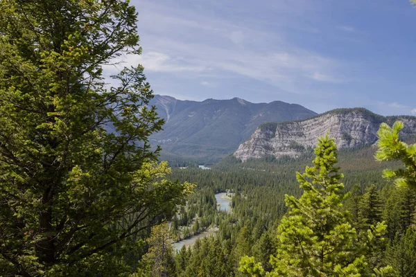 Bergweg Canadese Rockies Banff National Park Cascade Berg Bij Snelweg — Stockfoto
