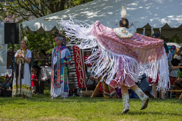Geleneksel Pow Wow Dans Festivali Fort York Serbest Dans Davul — Stok fotoğraf