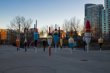 Toronto, Kanada şehir merkezinde balıkçılık dekoru