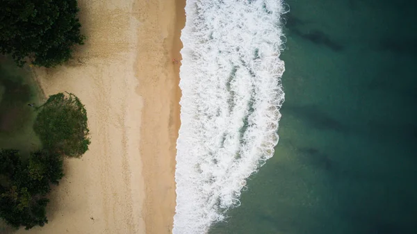 Praia Vermelha Norte Ubatuba Com Águas Calmas Conhecida Por Surfar — Fotografia de Stock