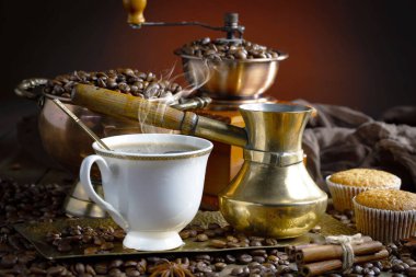 Kahve çekirdekli espresso kahve..
