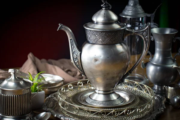 stock image Silverware on an old background.