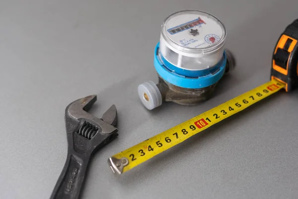 Water Meter Tape Measure — Stock Photo, Image