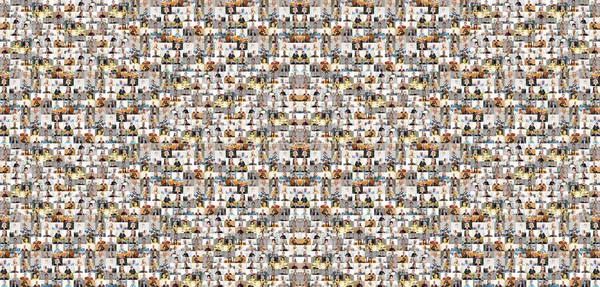 Great Collage Made 200 Different Business Photos Many Lot Multicultural — Stock Photo, Image