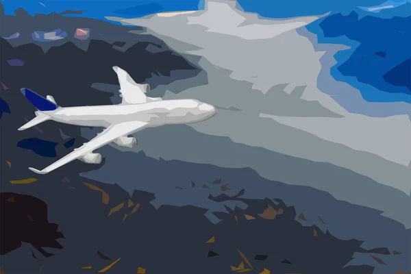 Uçak Bir Uçağın Görüntüsü — Stok fotoğraf