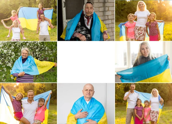 Kolaż Zdjęć Temat Ukrainy — Zdjęcie stockowe