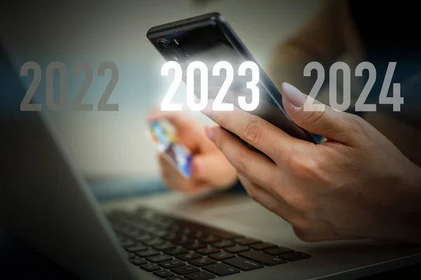 Concept New 2023 Business Year New Ideas — Stok fotoğraf