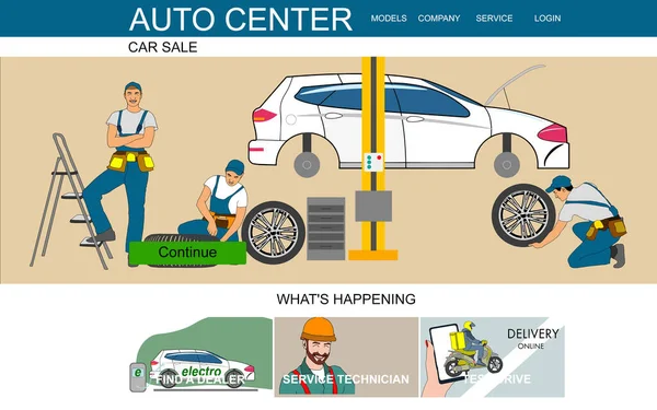 Auto Center Communicatie Verbinding Online Concept — Stockfoto