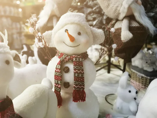 Brinquedos Macios Para Árvore Natal Decoração Para Ano Novo Fundo — Fotografia de Stock