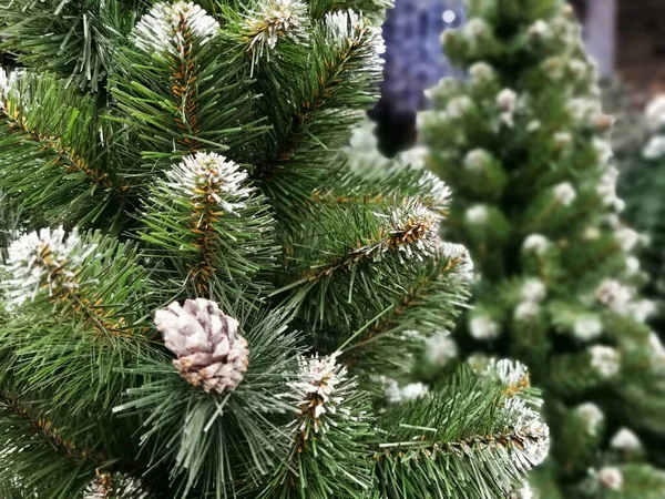 Weihnachtsdekoration Mit Weißem Weihnachtsbaum — Stockfoto