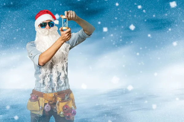 Coole Lustige Verspielte Weihnachtsmann Party — Stockfoto