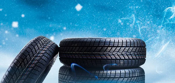 Neumáticos Invierno Neumático Para Invierno —  Fotos de Stock
