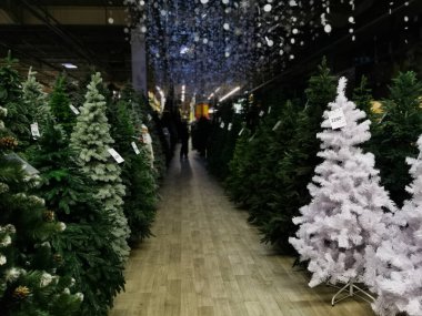 Geceleyin Noel ağacı satışı