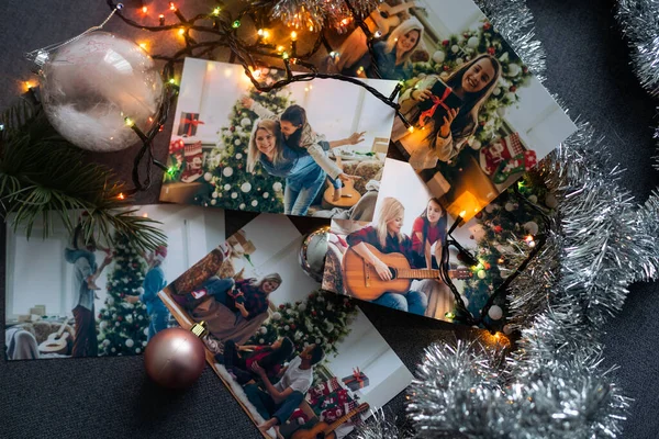 Collage Navidad Fotos Navidad Decoración — Foto de Stock