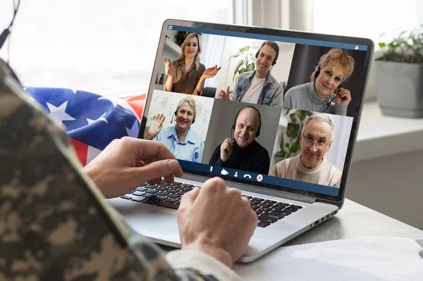 stock image Video conference concept. Telemeeting. Videophone. Teleconference.