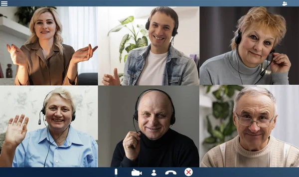 Video Conference Concept Telemeeting Videophone Teleconference — Stock Photo, Image