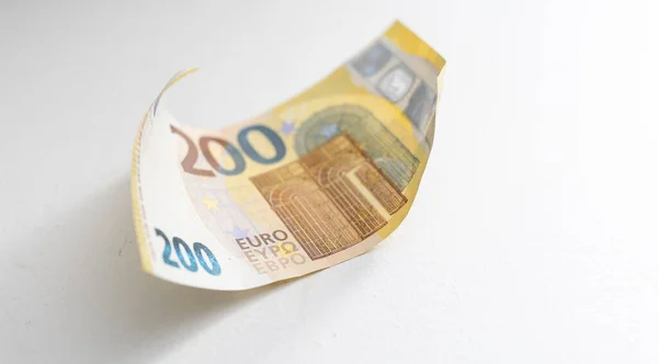 Billete Doscientos Euros Primer Plano — Foto de Stock