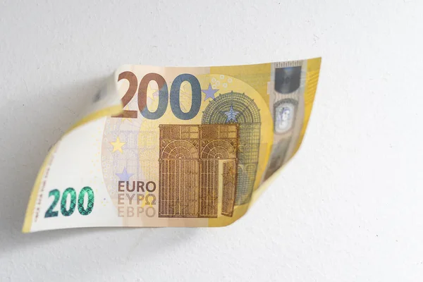 Foto Doscientos Billetes Euro Macro Shot Foto Alta Resolución — Foto de Stock
