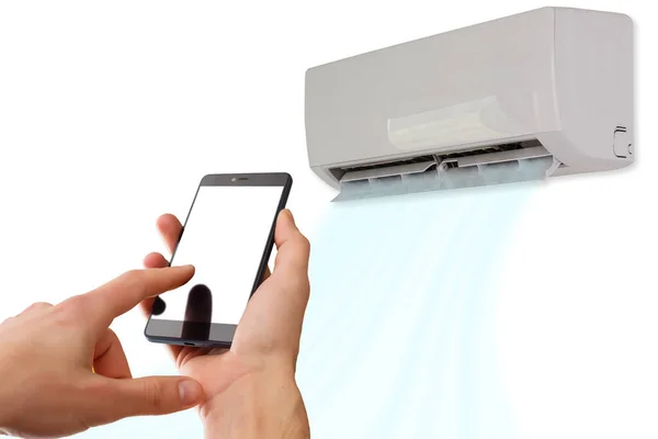electric heater and air conditioner controlled by phone.