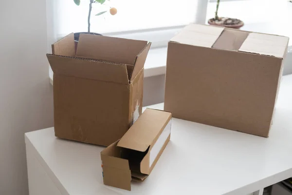 Open Empty Cardboard Box, packaging.