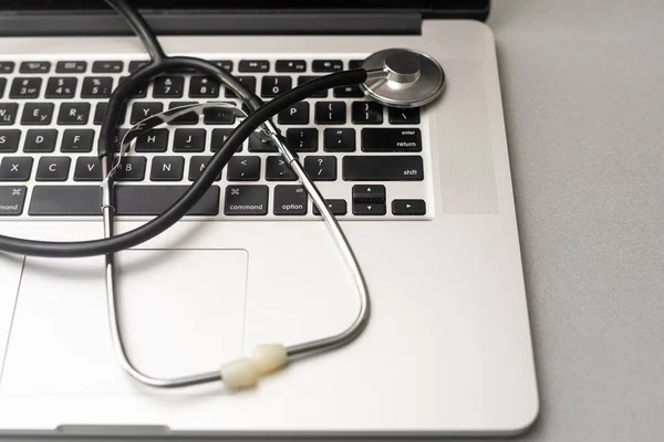 Discover the future of healthcare with the innovative combination of a stethoscope on a keyboard. Perfect for medical professionals, anyone interested in the intersection of healthcare and technology
