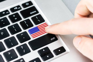 bilgisayar klavye üstünde ABD ile.